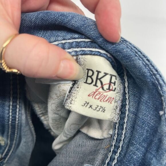 BKE Denim Harper Women's Skinny Jeans Ripped Mid Rise Stretch Denim Size 31 long - Picture 9 of 12